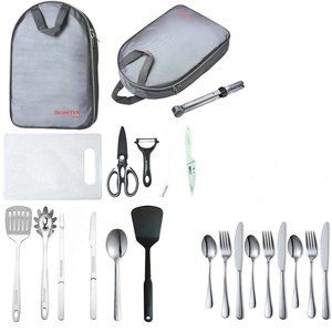 Camping Cooking Utensils Set Camp Kitchen Portable Kits - Clearance-D